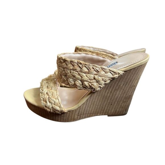 Charles David Women's Tifa Raffia Wedge Sandals sz 7.5 - Picture 4 of 9